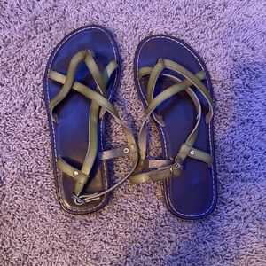 Green sandals